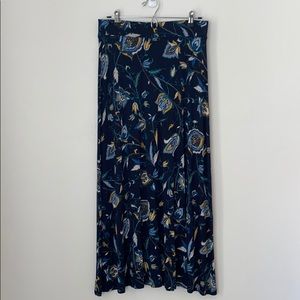 Max Skirt Westport 1962 Navy Blue and Yellow Skirt Size M